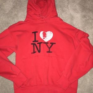 Red New York hoodie